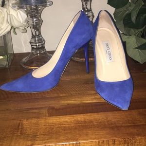 Jimmy Choo suede blue pumps. Great condition